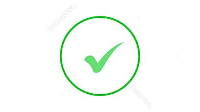 Approved icon green screen