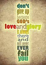 Never Give Up dont give up with cross shinning