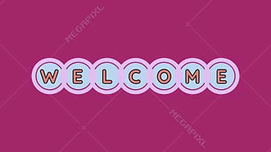 Elegant Design Animated Welcome Text