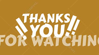Thank You For Watching Animated Text