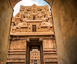 View of the entrance to the Temple Brihadishwara