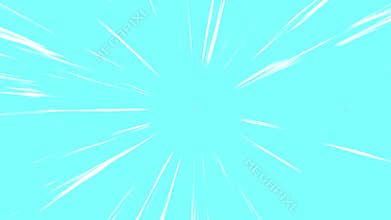 Cyan Anime Speed Lines Background Animation for Motion Effects