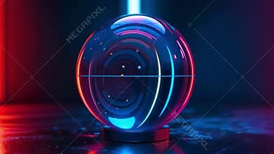 Neon Prism Core - 4K Futuristic Sphere with Chromatic Light Diffusion