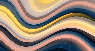 Abstract flowing wavy lines smooth colorful gradient pattern background