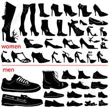 Women and men shoes vector