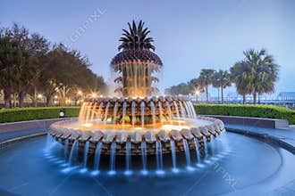 Charleston South Carolina SC Pineapple Fountain