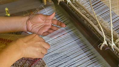 Producing fabrics with pattern - old traditional way