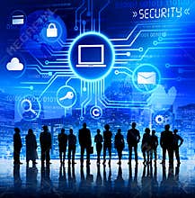 Business People with Information Security Concept