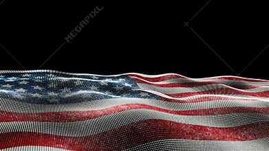 Waving American flag