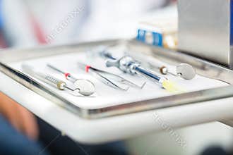 Sterile tools for dentist in practice