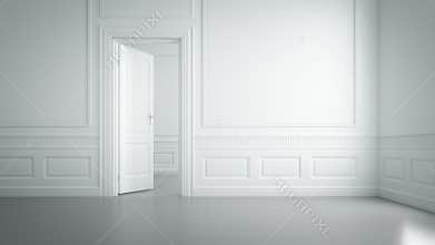 Empty white room