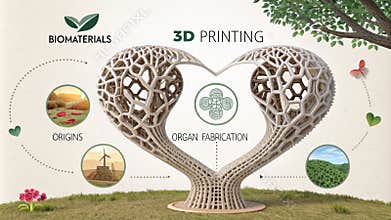 3d printing of biomaterials for organ fabrication in heart shape