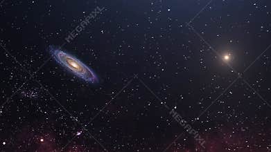 view of nebula in the vast and dark space