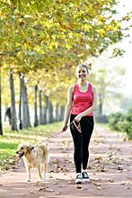 Walking with dog