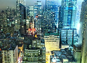 New York city night lights