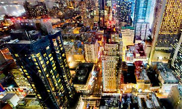 New York city night lights