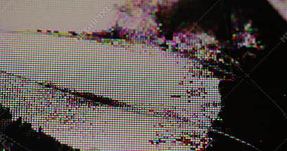 Damaged matrix noise artifacts black crackle flow