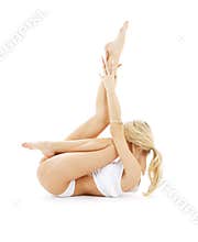 Fit blond in white underwear p
