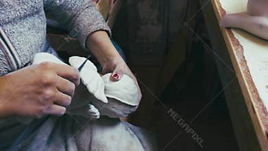 Creativity ceramic art work in studio workshop