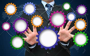 Empty gear for business development concept