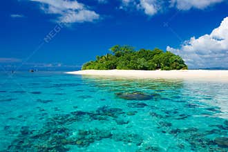 Tropical island vacation paradise