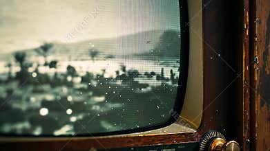 Vintage Television Static Noise Retro Broadcast Old TV