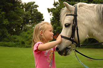Girl with pony