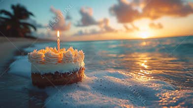 happy birthday written happy birthday beach