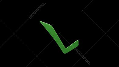 Animated green checkmark symbol