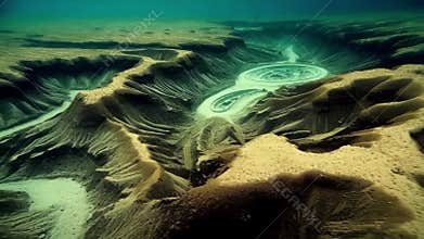 underwater river flowing