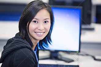 Student in Computer Lab