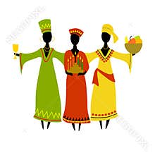 Cultural Kwanzaa Celebration Isolated