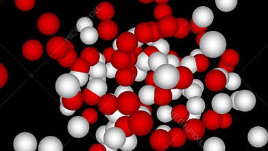 ultra HD cell, ball, molecule animation