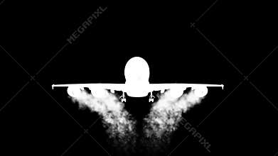 Silhouette of an aircraft