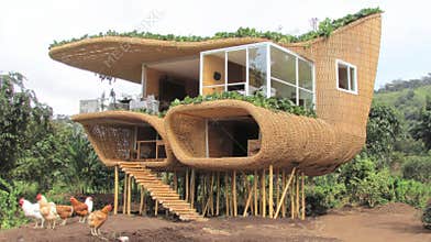 Innovative Eco Friendly Architecture Showcases Renewable Materials and Sustainable Design in a Smart City Setting