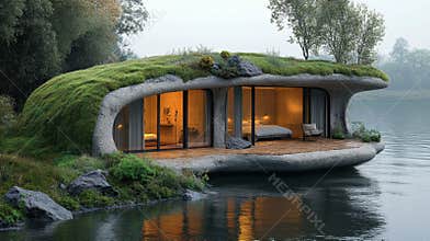 Floating Green Architecture Promotes Sustainability in Smart City Design by Integrating Renewable Biomaterials and