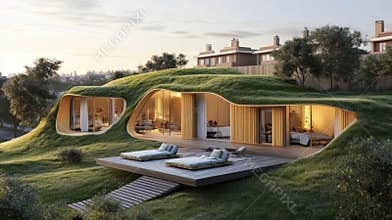 Innovative Green Architecture Showcases Biomaterials and Sustainable Design in a Smart City Ecofuture Setting Generative