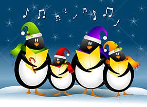 Singing Christmas Penguins