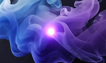 Mysterious ombre, unearthly whisper of smoke in the violet-blue abyss.