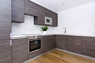 Contemporary kitchen with top spec appliances
