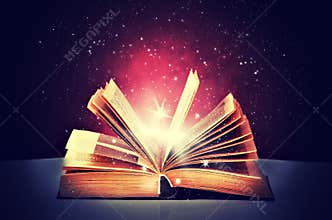 Magic book open