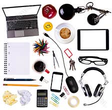 Desk objects top view