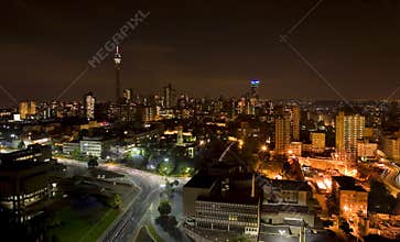 The night piece of city in Johannesburg