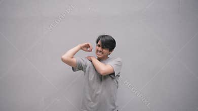 Man experiencing shoulder ache, health, injury, pain, and discomfort