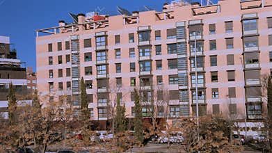 Madrid, Spain,02-04-2025:, Ana de Austria district buildings in Madrid
