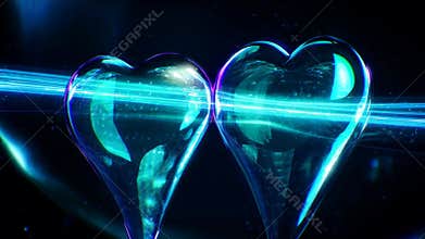 Entangled Hearts: A Quantum Bridge of Light
