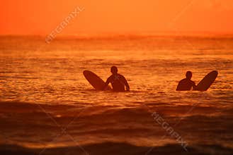 Morning surfers