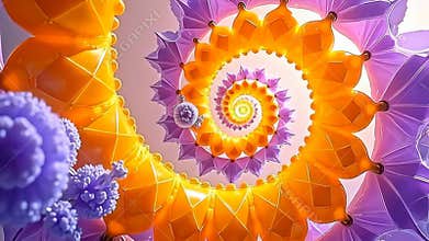 Transport yourself into a dreamlike spectacle where a spiral molecule expanding Generative AI