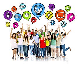 Group Of Multiethnic High School Students