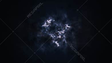 towards the vacuum of the nebula in space